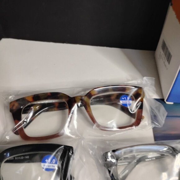 +1.0 Miyya Stylish Blue Light Reading Glasses for Women 6 Pack - Picture 3 of 13